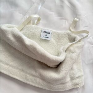 Whitney Simmons Gymshark Cream Fleece Crop Top